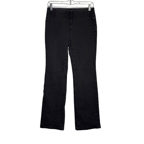Soft Surroundings black pull on bootcut jeans womens PXS classic normcore basic - Picture 1 of 8